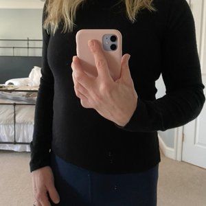 Brandy Melville Black Cropped Turtleneck